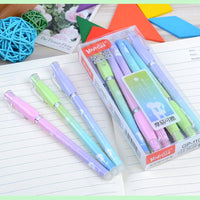 2pcs/set 2018 New Erasable Pen Gel Kawai Gel Pen School Chancery Supply Stationary Cute Funny Stationery 0.38 Blue