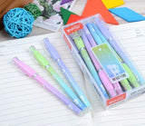 2pcs/set 2018 New Erasable Pen Gel Kawai Gel Pen School Chancery Supply Stationary Cute Funny Stationery 0.38 Blue